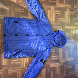stone island nylon raso quilted jacket blue